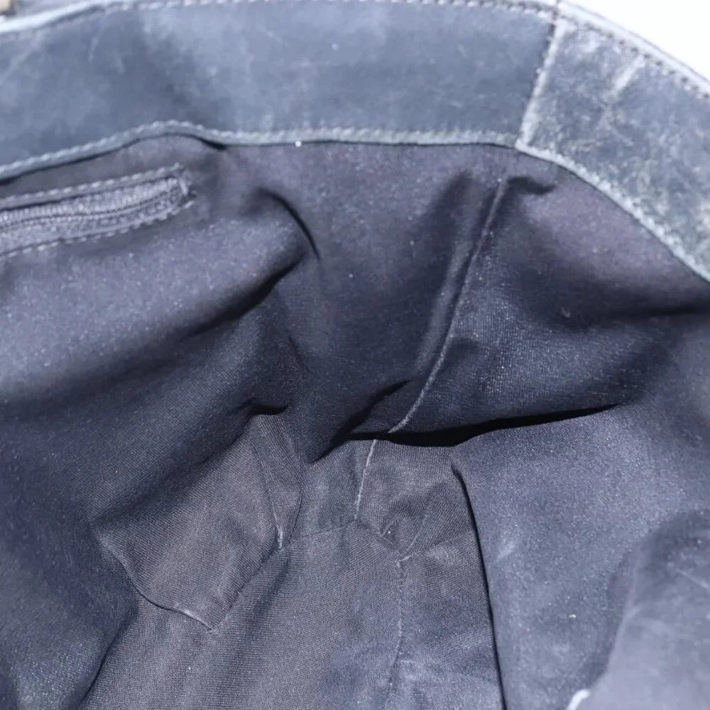 GUCCI GG Canvas Abbey Tote Bag Black Gold 211983 Auth gh1315 - Picture 11 of 16